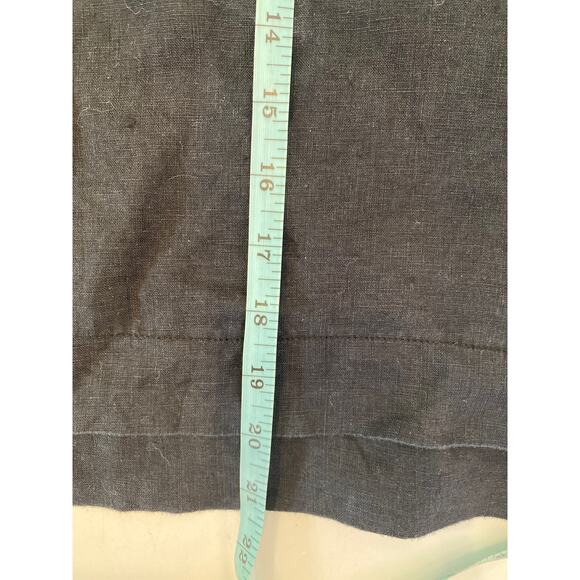 DKNY Pure Linen Crop Wide Leg Pants & Short Sleeve Top Set EUC Sz S/M Black - Picture 8 of 16